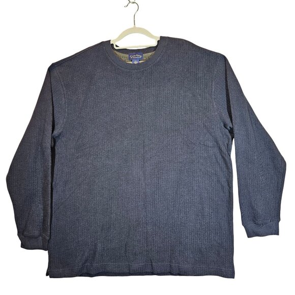 Club Room By Charter Club Mens XXL Dark Blue  Ribbed Knit Sweater Cotton Casual - Picture 1 of 10